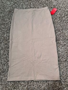 Forever 21 Taupe Pencil Skirt - Slim Straight Silhouette